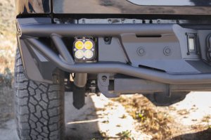 Ford F-150 Rear Bumper - DV8 Offroad - Tube design, Single exhaust models - Micro-texture black powder coat - `21-`26